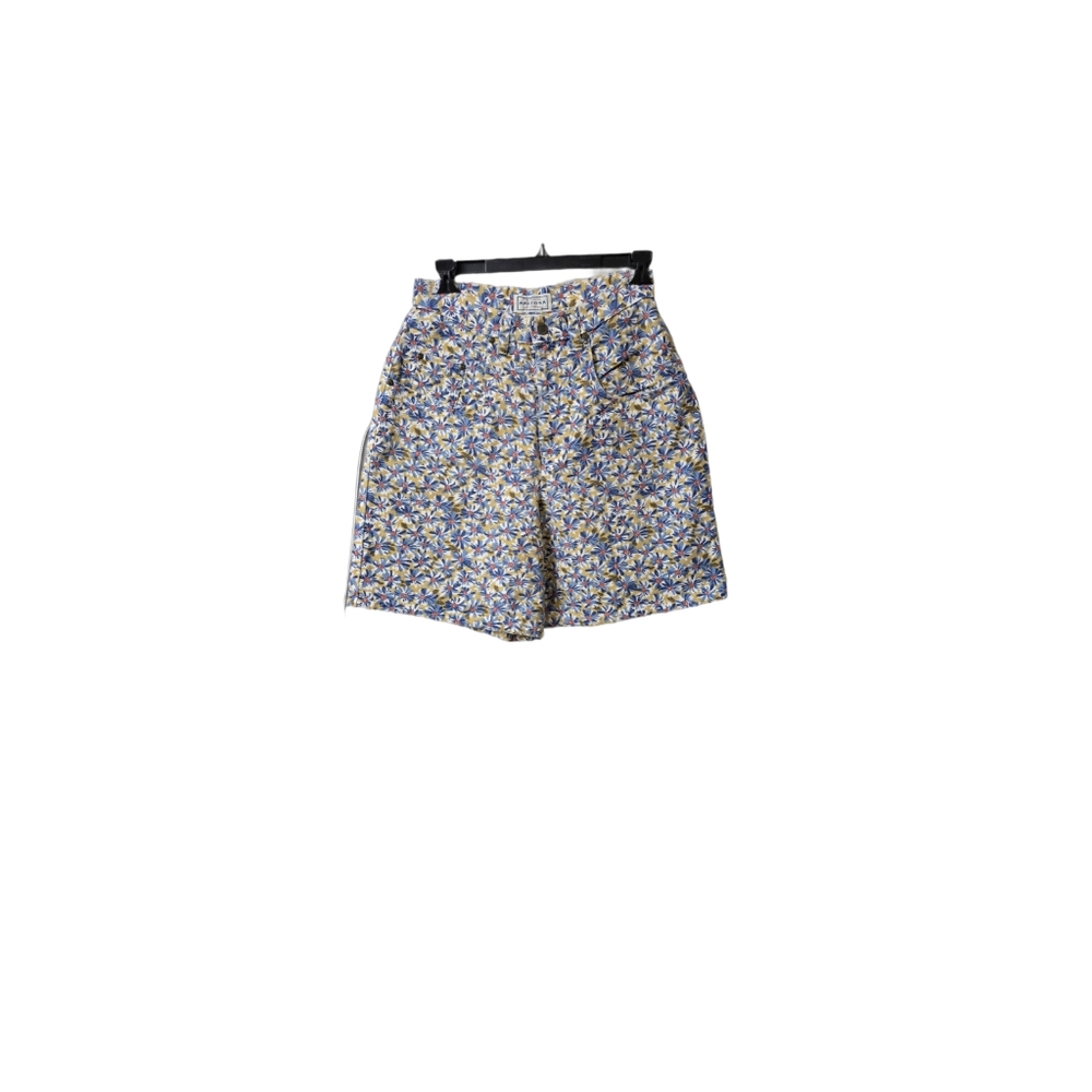 Vintage Y2K 90s Arizona Jean Co. Floral Print Denim Jean Shorts Rigid SZ 9